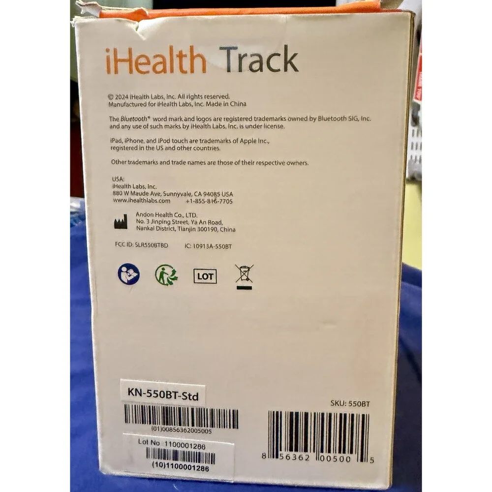 iHealth Track KN-550BT Bluetooth Upper Arm Blood Pressure Monitor w/ Box